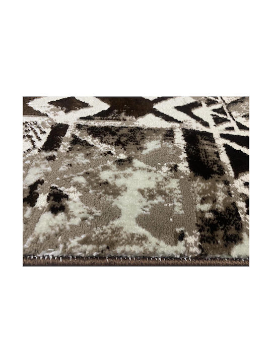 Modern Velvet Bedroom Rugs Set Brown 0178a Luna-0178-brown-set 3pcs