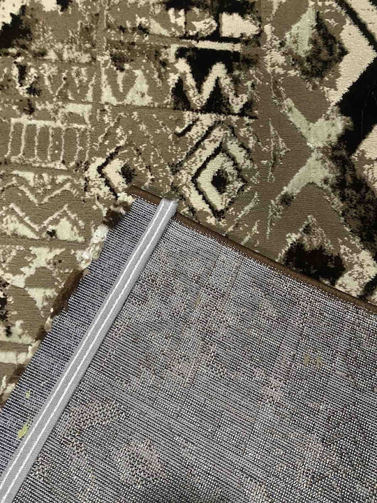 Modern Velvet Bedroom Rugs Set Brown 0178a Luna-0178-brown-set 3pcs