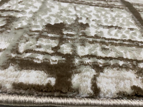 Modern Velvet Bedroom Rugs Set Vizon Luna-0174-vizon-set 3pcs