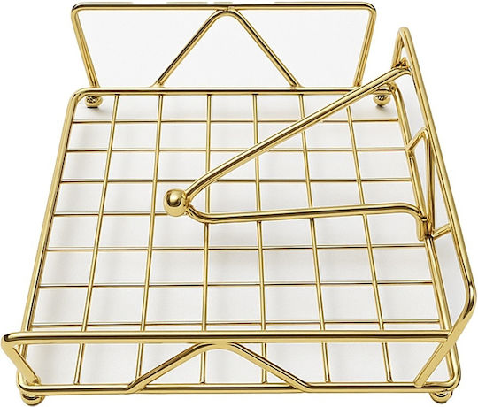 Suport pentru șervețele Metalică Auriu 18.5x9cm