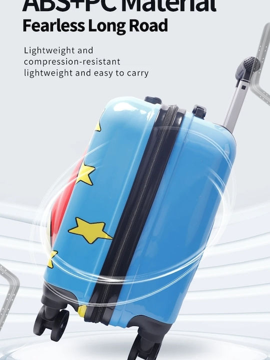 Kourk Kids Cabin Hard Suitcase with 4 Wheels Height 44cm