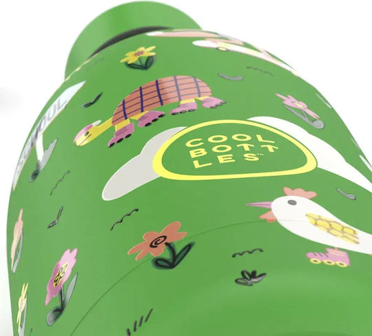 Cool Bottles Παιδικό Παγούρι Θερμός Ανοξείδωτο με Καλαμάκι Rolling Skaters 500ml