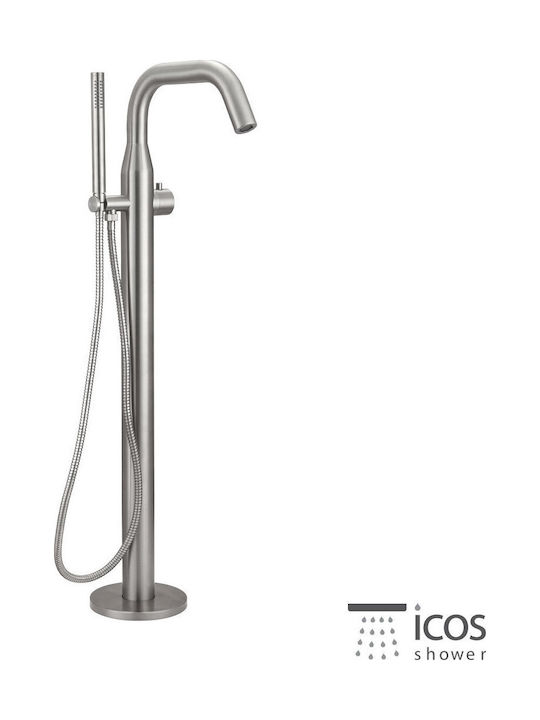 Icos Shower Μπατ.λουτρου Επιδαπεδια Υψος 99,50 Εκ Icos 316 Brushed Inox