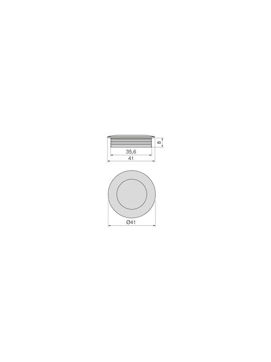 Mânere De Mobilier Rotunde Finetto Φ-35mm Metalice Albe