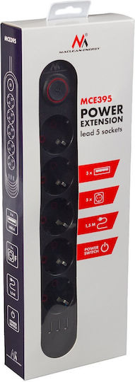 Maclean Energy Power Strip 5 Positions with Cable 1.5m