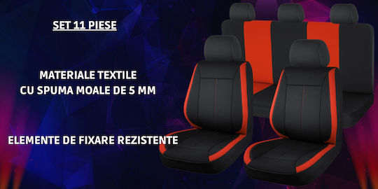 Smartic Set Spătare Auto 9buc Roșu