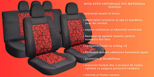 Smartic Car Seat Back Set 11pcs Red