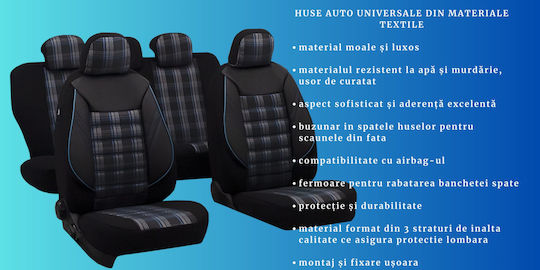 Smartic Car Seat Back Set 11pcs Black