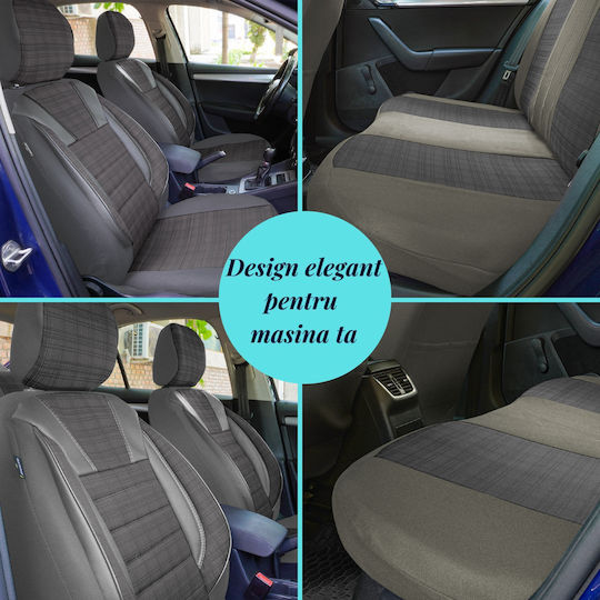 Smartic Car Seat Back Set 11pcs Gray
