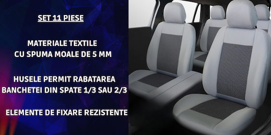 Smartic Set Spătare Auto 11buc Gri