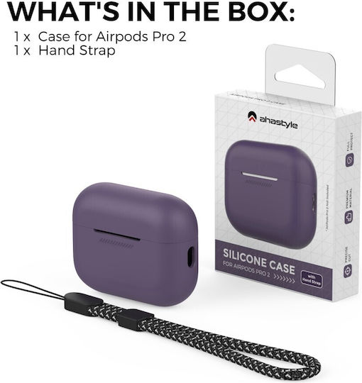 AHAstyle Θήκη Σιλικόνης σε Μωβ χρώμα για Apple AirPods Pro 2
