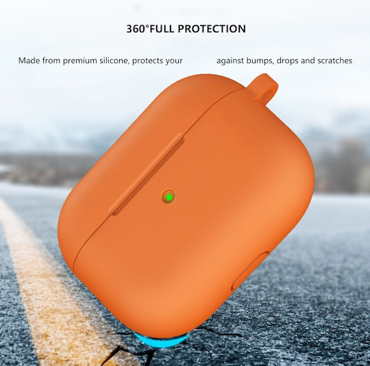 Hülle Silikon in Orange Farbe für Apple AirPods 3