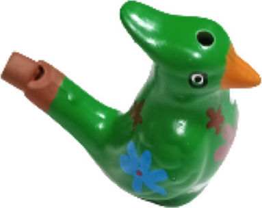 Clay Water Whistle Green Bird-Lalitsa