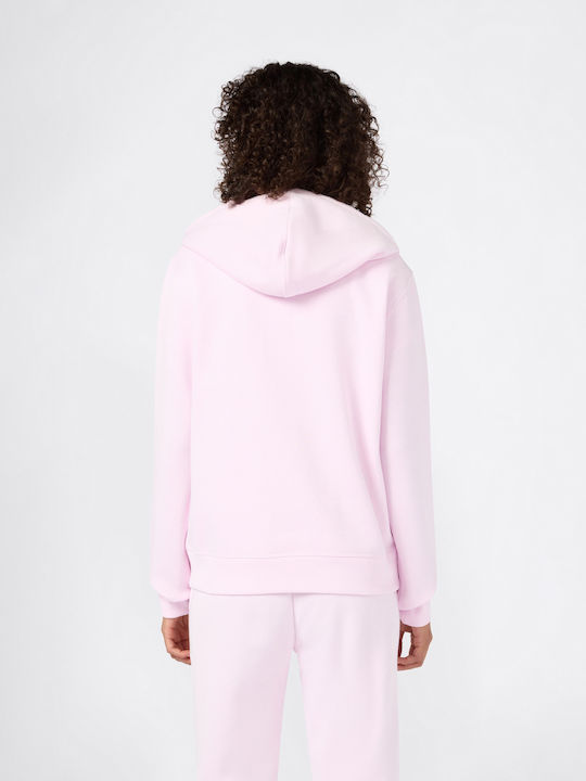 Γυναικεία Ζακέτα Φούτερ με Κουκούλα Chantilly Pink