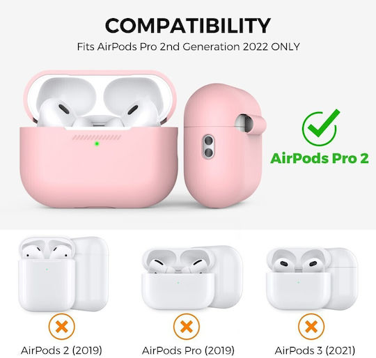 AHAstyle Θήκη Σιλικόνης σε Ροζ χρώμα για Apple AirPods Pro 2