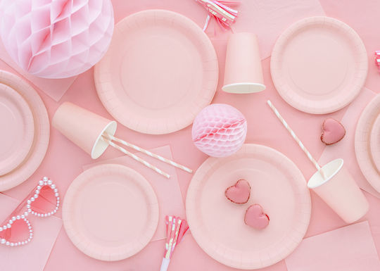 Plastic Pink Party Tablecover 137×183cm