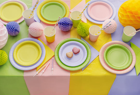 Plastic Pink Party Tablecover 137×183cm