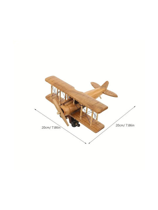 Wooden Decorative Airplane Model 20x20x10cm 7dis147