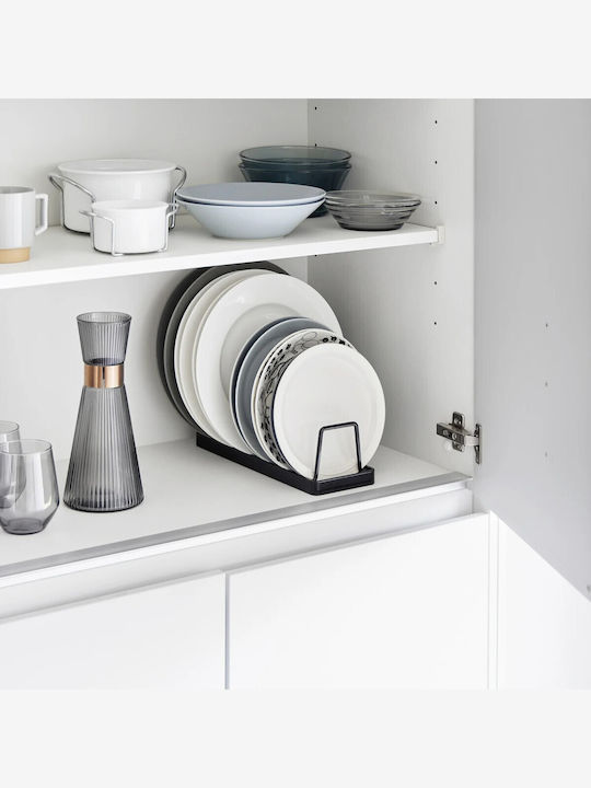 Yamazaki Cabinet Dish Rack Inox In Black Colour 11x22x7cm