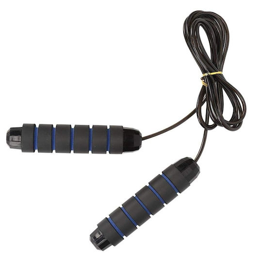 Durable Fitness Rope Cardio 2.8 M Black Blue Efficiently Burns Calories