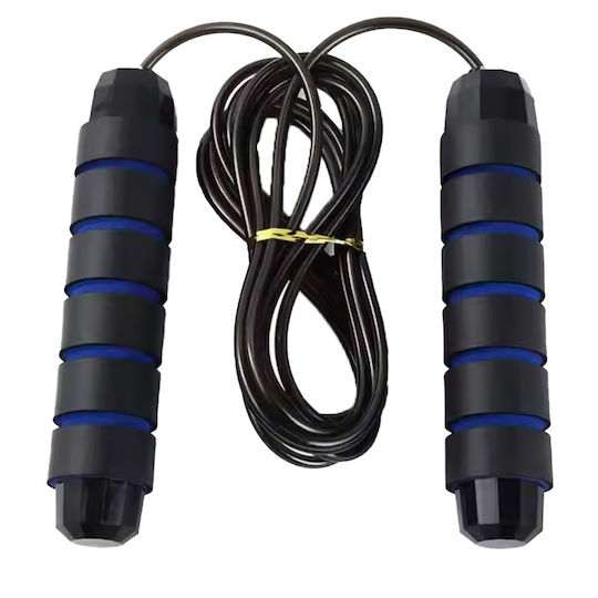Durable Fitness Rope Cardio 2.8 M Black Blue Efficiently Burns Calories
