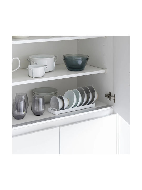 Yamazaki Cabinet Dish Rack Inox in White Color 8.6x32x2cm