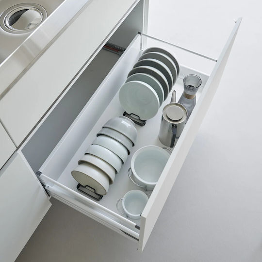 Yamazaki Πιατοθήκη Ντουλαπιού Inox 32x11x2εκ. Μαύρο