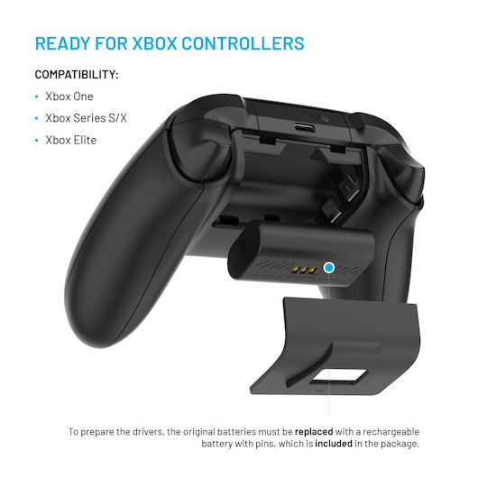 Fixed Зарядна станция за 2 контролера Xbox Series X/S - Xbox Серия X/S Черен