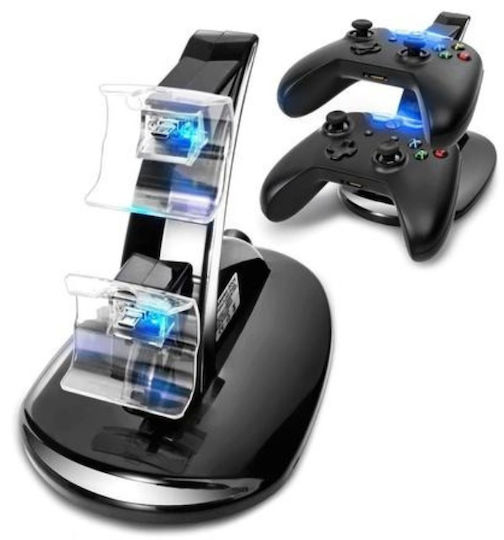Διπλή Βάση Φόρτισης Χειριστήριων Ps4 & Στήριξης Κονσόλας Ps4 Charging Dock Stand Ps4 Controllers Pro Dobe Tp4 Οεμ