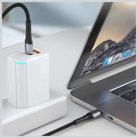 3MK USB 2.0 Cable USB-C male - USB-C 240W PD Μαύρο 2m