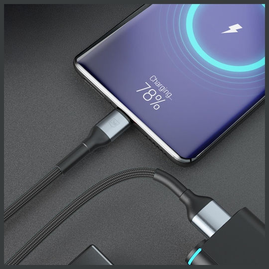 3MK Hyper USB 2.0 Cable USB-C Male - USB-A 18W PD Black 1m