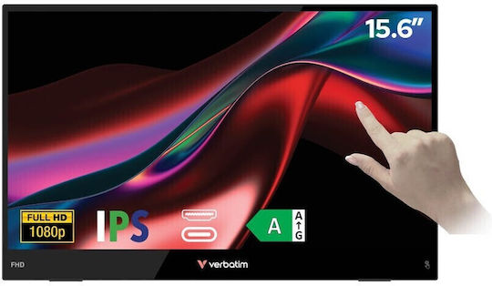 Verbatim Light 32402 IPS HDR Touch Φορητό Monitor 15.6" FHD 1920x1080 με Χρόνο Απόκρισης 10ms GTG