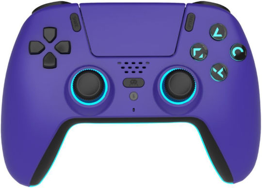 Freaks and Geeks Kabellos Gamepad für PS5 Purple LED