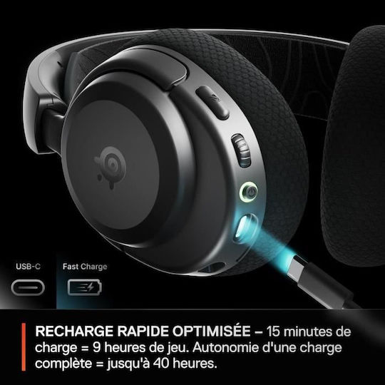 SteelSeries Arctis Nova 3X Over Ear Gaming Headset με σύνδεση Bluetooth / USB for PC / PS4 / PS5 / XBOX
