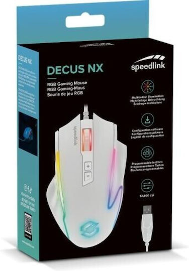 SpeedLink Decus NX RGB Gaming Mouse 12800 DPI White