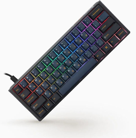 Ducky One 3 Pro Mini Nazca Line Gaming Μηχανικό Πληκτρολόγιο 60% με Cherry MX2A Brown διακόπτες και RGB φωτισμό (Αγγλικό US) Black/Blue