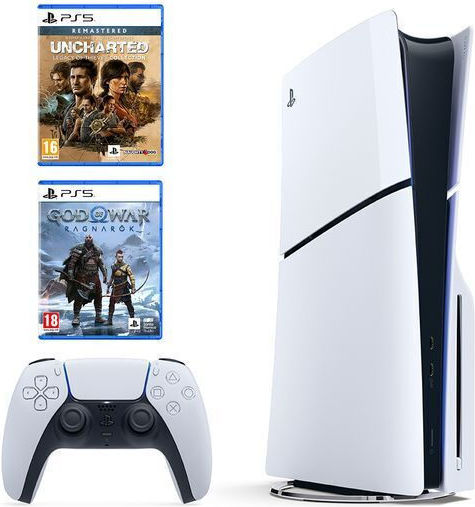 Sony PlayStation 5 & God of War Ragnarok & Uncharted Legacy of Thieves Collection