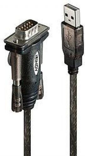 Lindy Καλώδιο USB-A σε RS232 9-pin male 1.5m (42855)
