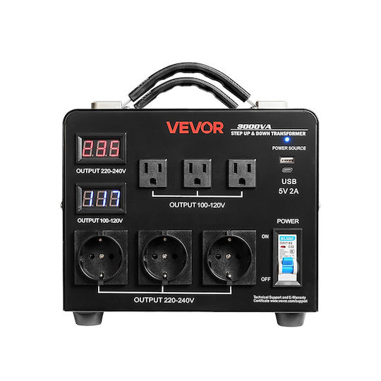 Vevor SXDYZHQZD110T6EC7001V2 Transformator de la 220V la 110V 3000VA