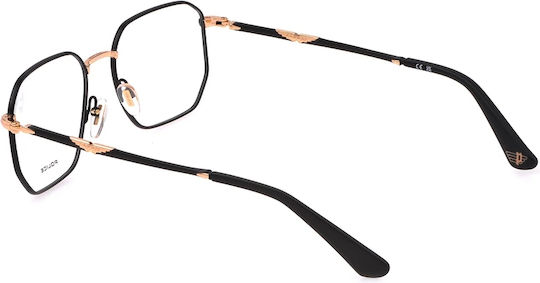 Police Vpll67 0302 53 Black Eyeglass Frames