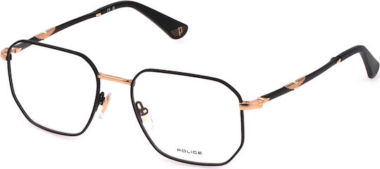Police Vpll67 0302 53 Black Eyeglass Frames
