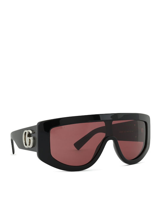 Gucci Unisex Sunglasses with Black Plastic Frame and Red Lens GG1950S 002