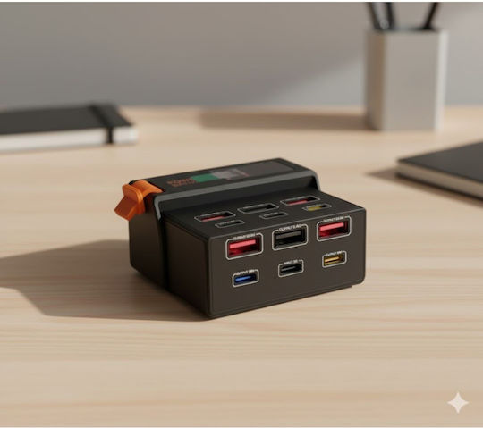 Moxom Power Bank 50000mAh 65W with 3 USB-A Ports and 3 USB-C Ports Power Delivery Black