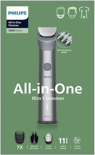 Philips Multigroom Set Wiederaufladbar Haarschneidemaschine Gray MG5921/15