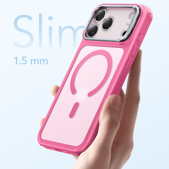 ESR Classic Hybrid Stash Umschlag Rückseite Metallisch Rosa (iPhone 17 Pro Max)