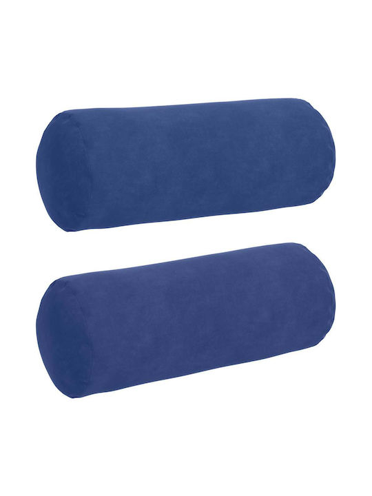 vidaXL Sofa-Kissen aus Samt Blau Polizeischrift 40x15cm
