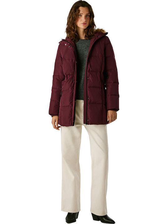 Women's Lifestyle Jacket for Winter Merlot Red