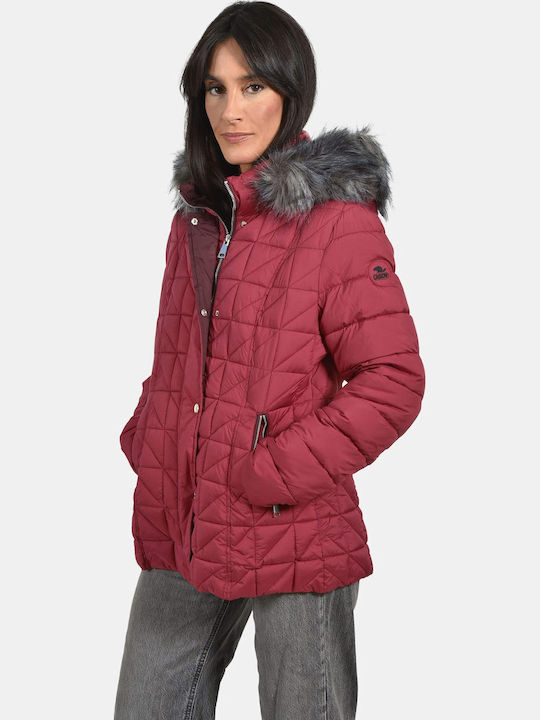 Women's Lifestyle Jacket for Winter Red