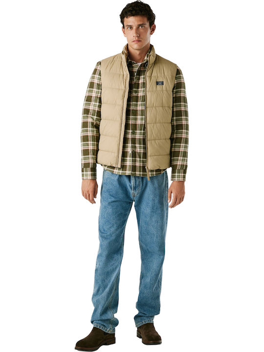 Sleeveless Jacket Puffer Stone Beige