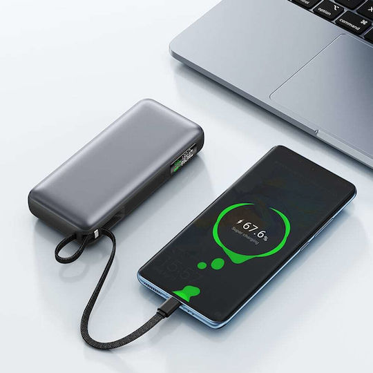 Acefast M22 Power Bank 20000mAh με Θύρα USB-A και Θύρα USB-C Power Delivery Μαύρο